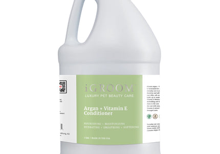iGroom Argan Vitamin E Conditioner 3.8L – Moisturizing and Regenerating Formula with Natural Oils