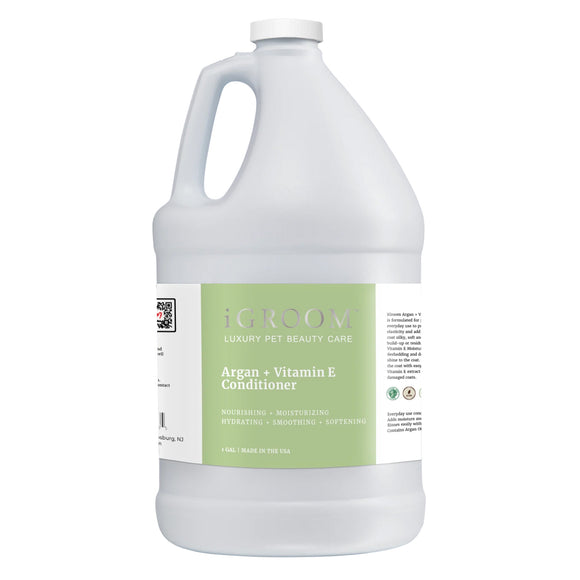 iGroom Argan Vitamin E Conditioner 3.8L – Moisturizing and Regenerating Formula with Natural Oils