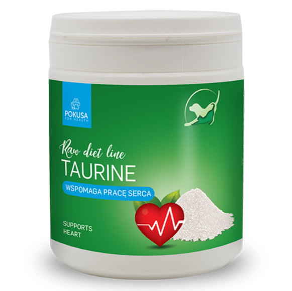 Pokusa RawDietLine Taurine Powder Supplement – Pure Formula, 150g, Supports Vital Body Functions