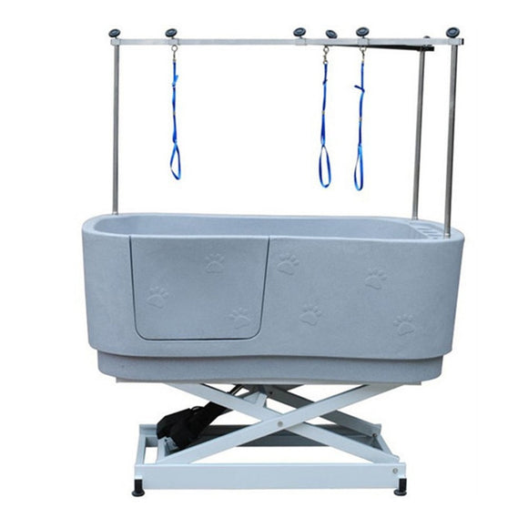GroomStar Electric Lift Bathtub – Adjustable Height, Blue, Ergonomic Grooming Station