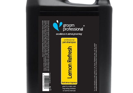 Groom Professional Lemon Refresh Shampoo 4L – Degreasing Concentrate with Deodorizing Citrus Formula
