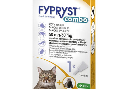 Fypryst Combo 50mg/60mg Flea and Tick Drops – Dual-Action Topical Solution, Fast-Acting Formula