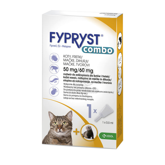 Fypryst Combo 50mg/60mg Flea and Tick Drops – Dual-Action Topical Solution, Fast-Acting Formula