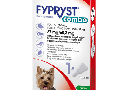 Fypryst Combo Flea and Tick Drops – 67mg/60.3mg, Small Dog Formula, Fast-Acting Protection