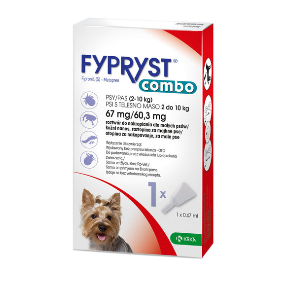 Fypryst Combo Flea and Tick Drops – 67mg/60.3mg, Small Dog Formula, Fast-Acting Protection