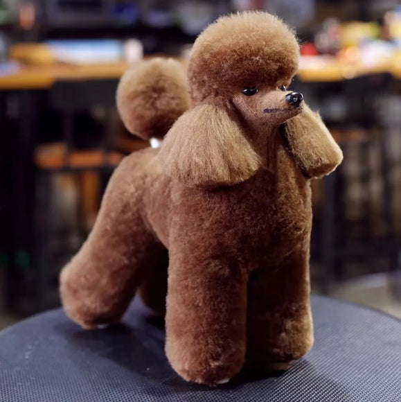 Mr. Jiang Poodle Full Body Hair Lamb – Replacement Brown Coat for Grooming Mannequin, Realistic Texture