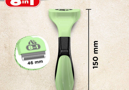8in1 Perfect Coat DeShedder S – Precision Undercoat Remover, Ergonomic Tool for Small Breeds