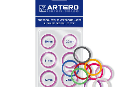 Artero Interchangeable Scissor Rings Set – 6 Pieces, Comfortable Purple Silicone Inserts