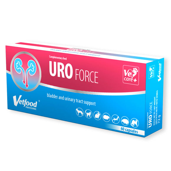 Vetfood UROforce 60 Capsules – Advanced Urinary Tract Support Formula, Multi-Species Use