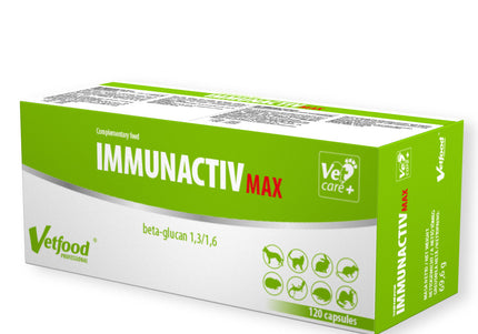 Vetfood Immunactiv Max 120 Capsules – Advanced Immune Support Formula, High-Potency Supplement