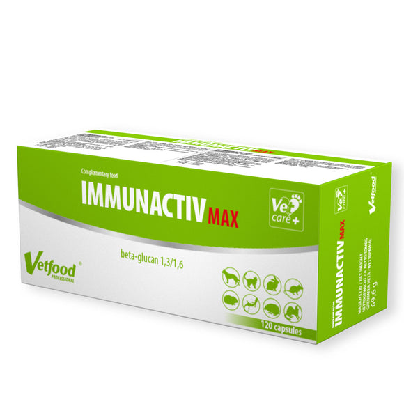 Vetfood Immunactiv Max 120 Capsules – Advanced Immune Support Formula, High-Potency Supplement