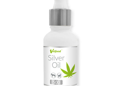 Vetfood Silver Oil 30ml – Hemp Oil Supplement, 500mg, Natural Wellness Formula