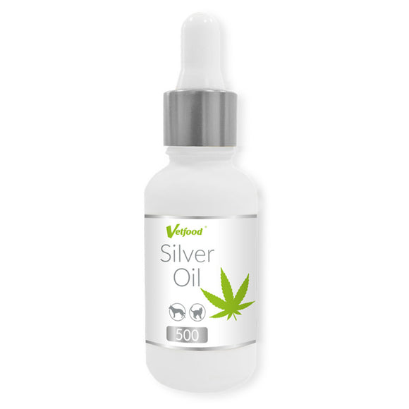 Vetfood Silver Oil 30ml – Hemp Oil Supplement, 500mg, Natural Wellness Formula