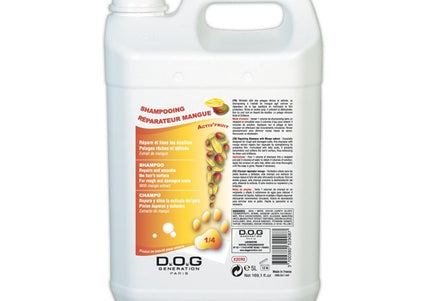 Dog Generation Repairing Mango Shampoo – Nourishing Concentrate with Mango Extract, 5L Bottle