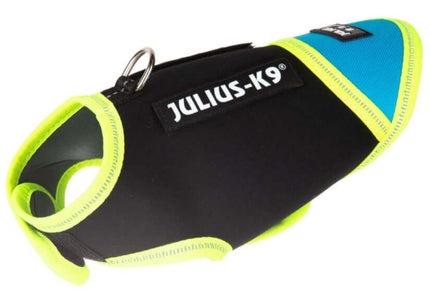 Julius IDC Neoprene Dog Jacket Aquamarine – Black and Blue, Lightweight, Water-Resistant Design