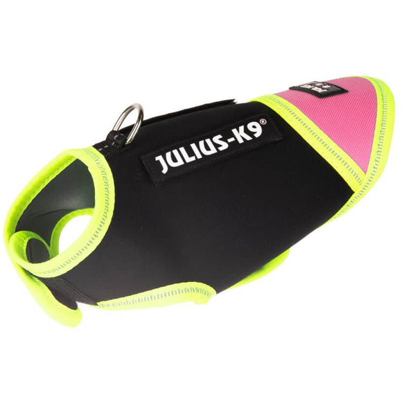 Julius IDC Neoprene Dog Jacket – Black and Pink, Lightweight Insulated Design