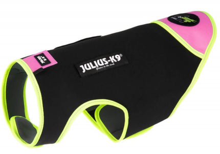 Julius IDC Neoprene Dog Jacket – Black and Pink, Lightweight Insulated Design