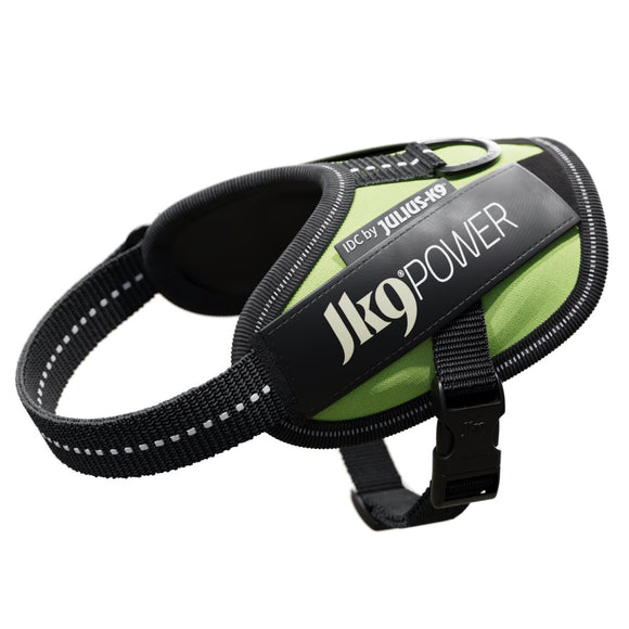 Julius-K9 IDC Powerharness Neon Green – Premium Adjustable Harness, Mini-Mini Size, High-Visibility Design