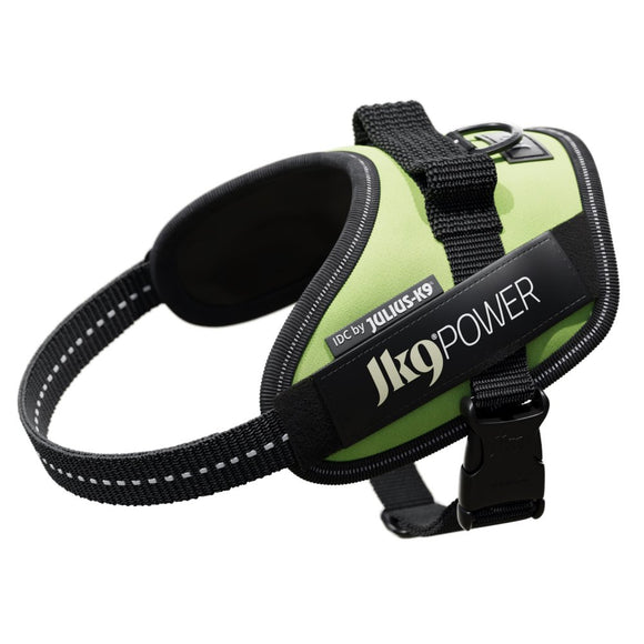 Julius-K9 IDC Powerharness Neon Green – Premium Adjustable Harness, Mini-Mini Size, High-Visibility Design