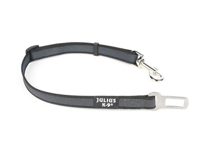 Julius-K9 Color & Gray Seat Belt Adapter – Adjustable Black Car Safety Restraint, Durable Design