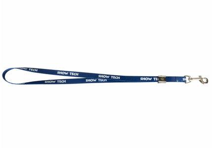 Show Tech Grooming Noose Blue – Adjustable Neck Leash with Logo, 57x1.5 cm