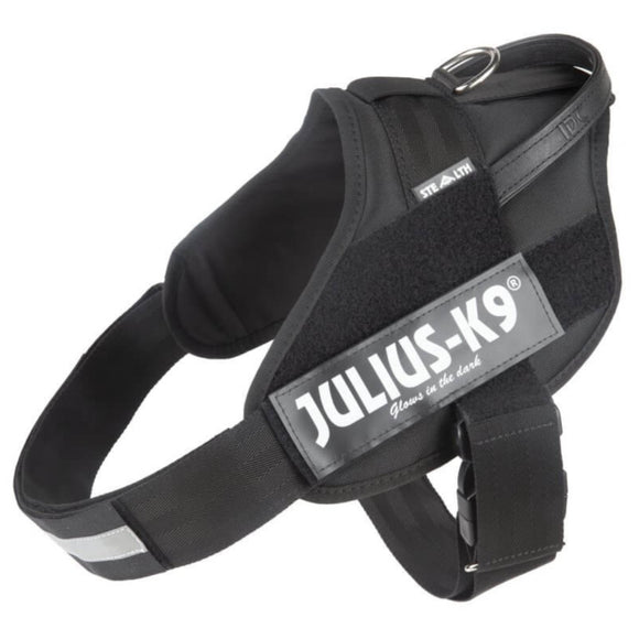 Julius-K9 IDC Stealth Powerharness Black – Tactical Dog Harness with Secure Fit, Size 2