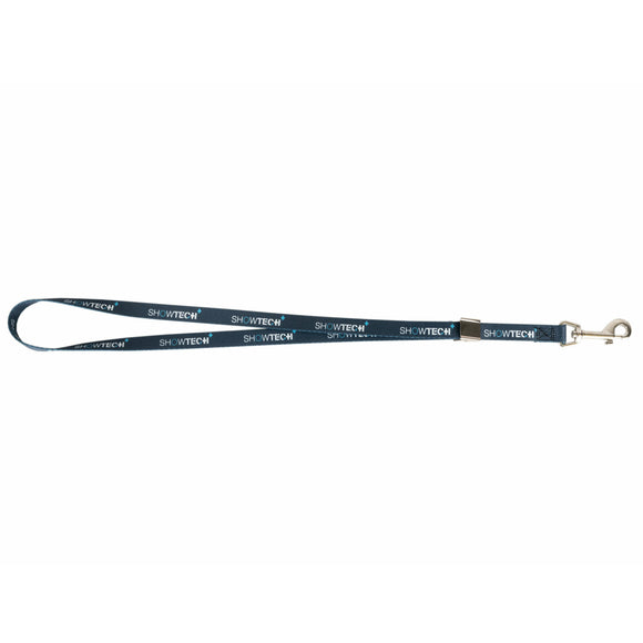 Show Tech Grooming Noose Grey – Adjustable Neck Leash with Logo, 57x1.5 cm Durable Design