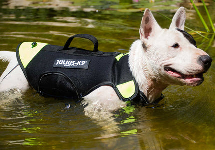 Julius-K9 Multifunctional Neon Vest – Lightweight Swimming and Rehabilitation Support, Size S
