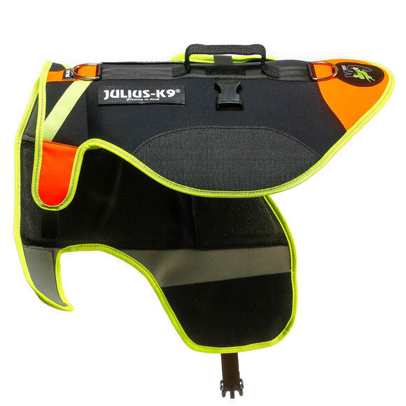 Julius-K9 Multifunctional Orange Vest – Buoyant Supportive Swim and Rehab Aid, Size L