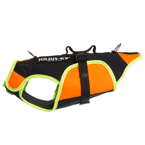 Julius-K9 Multifunctional Orange Vest – Buoyant Supportive Swim and Rehab Aid, Size L