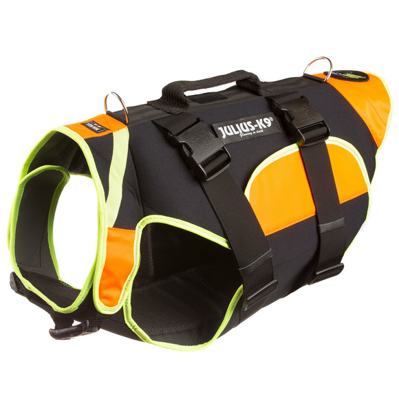 Julius-K9 Multifunctional Orange Vest – Buoyant Supportive Swim and Rehab Aid, Size L