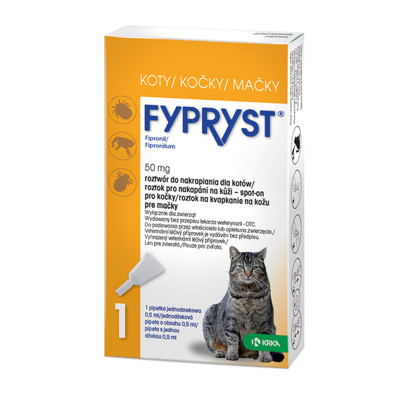 Fypryst Fipronil 50mg Spot-On Drops – Fast-Acting Flea and Tick Protection for Cats