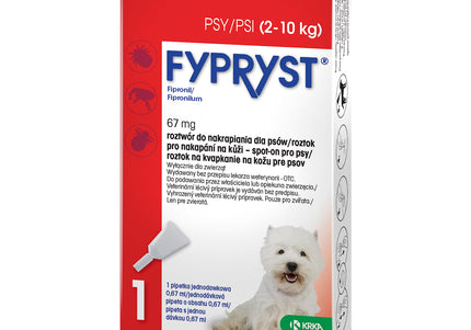 Fypryst Fipronil 67mg Spot-On Drops – Targeted Flea and Tick Protection, Small Dog Formula