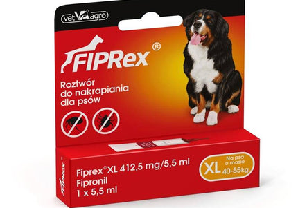 Fiprex XL Flea and Tick Drops – Large Dog Formula, Fast-Acting Protection, 40–55kg