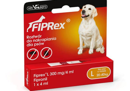 Fiprex XL Flea and Tick Drops – Large Dog Formula, Fast-Acting Protection, 40–55kg