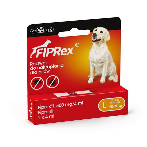 Fiprex XL Flea and Tick Drops – Large Dog Formula, Fast-Acting Protection, 40–55kg