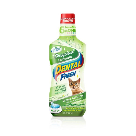 Synergy Labs Dental Fresh Cat Oral Hygiene Solution – Fast-Acting Breath Freshener, 237ml