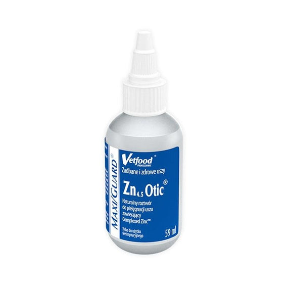 Vetfood Maxi/Guard Zn 4.5 Otic Ear Solution – Zinc-Based Formula, 59ml, Fast-Acting Relief