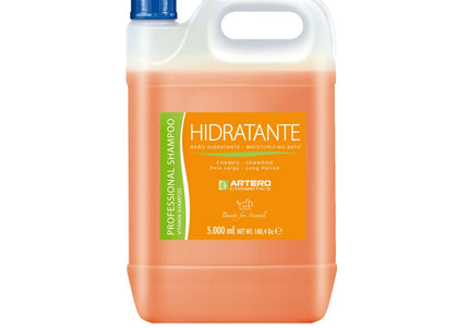 Artero Hidratante Moisture Bath Shampoo – 5L, Nourishing Formula for Long Coats, Salon Size