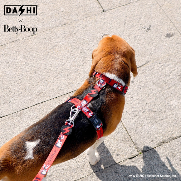 Dashi Vintage Betty Back Harness – Adjustable Guard Harness with Red Betty Boop Pattern, Medium