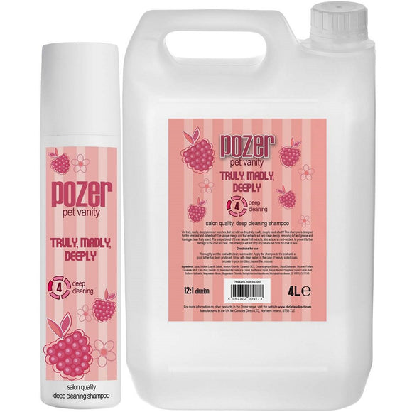 Pozer Truly Madly Deeply Shampoo – Concentrated Deep Cleansing Formula with Mango Scent, 4L