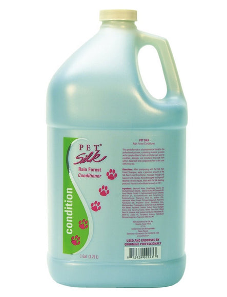 Pet Silk Rainforest Shampoo – Moisturizing Nourishing Formula, Tropical Scent, 1:16 Concentrate, 3.8L