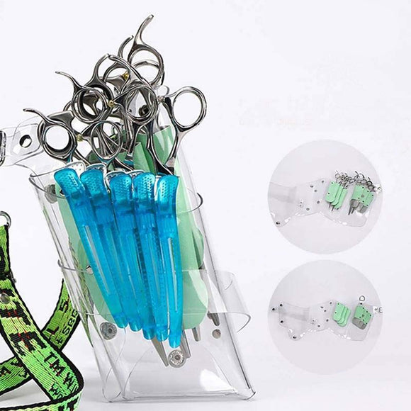 GroomStar Transparent Tool Case – Clear Holster for Scissors and Grooming Accessories, Lightweight Design