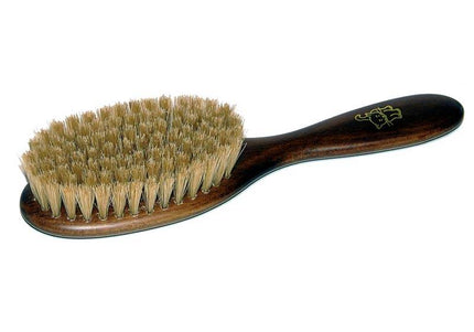 Keller Bursten Soft Natural Bristle Grooming Brush – Gentle Detangling and Shine Enhancement