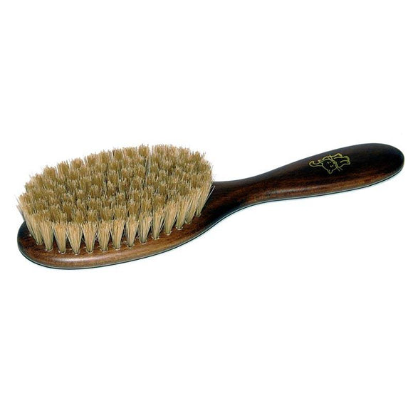 Keller Bursten Soft Natural Bristle Grooming Brush – Gentle Detangling and Shine Enhancement