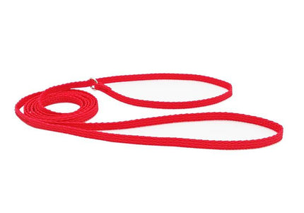 Simplicity Flat Red Dog Show Choker – Adjustable Width, Smooth Finish