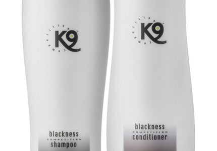 K9 Blackness Shampoo and Conditioner – Enhances Shine and Color in Dark Coats, Dual-Action Formula