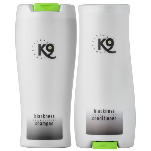 K9 Blackness Shampoo and Conditioner – Enhances Shine and Color in Dark Coats, Dual-Action Formula
