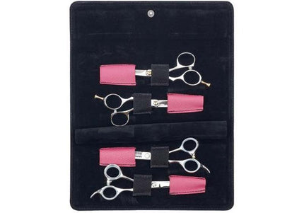 Sibel Scissor Case – Pink Protective Toolbox Holds 4 Pairs, Durable and Compact Design