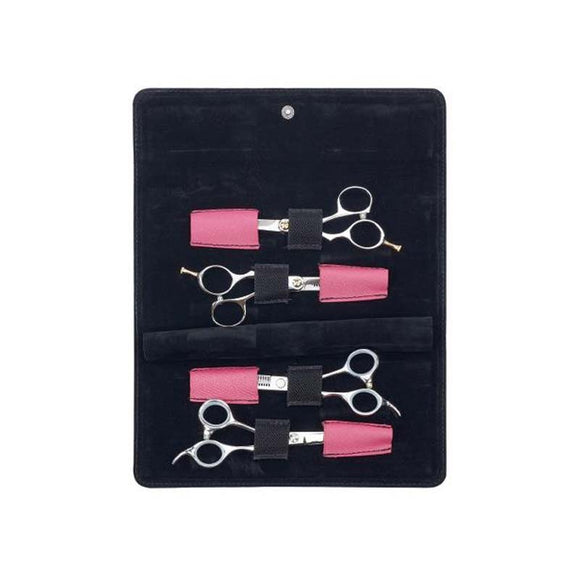 Sibel Scissor Case – Pink Protective Toolbox Holds 4 Pairs, Durable and Compact Design